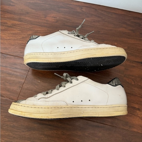 P448 Absract Print Sneakers - White and Black-Size 38 Euro, Size 8 US - Picture 9 of 14